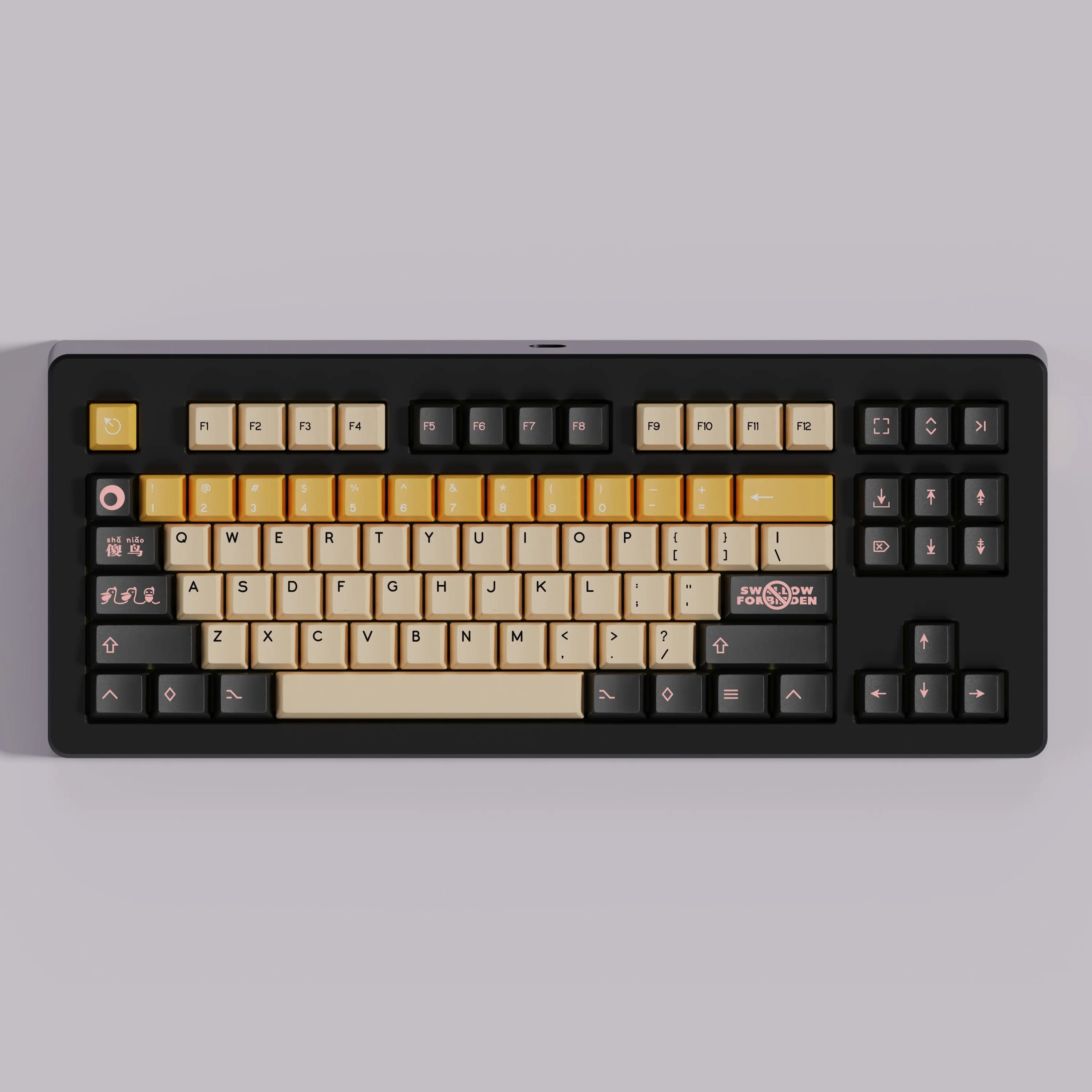 Keycap a tema Pelican per tastiera personalizzata, PBT sublimato, altezza originale, spaziatura divisa