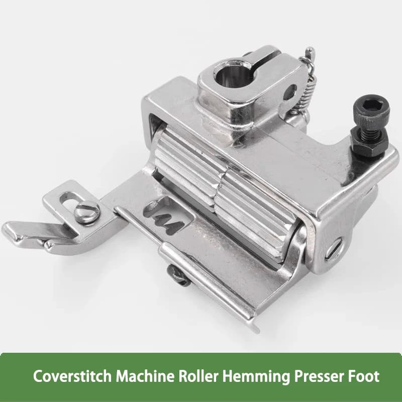 Piedino a rullo W500-02 interamente in acciaio premium per punto di copertura | Macchina overlock a 3 aghi e 5 fili