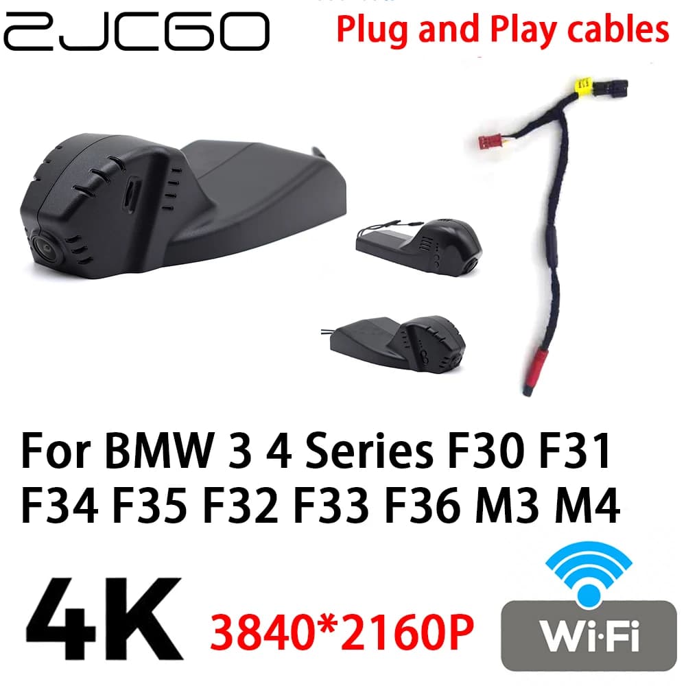 ZJCGO 4K 2160P Auto DVR Dash Cam Plug and Play Video for BMW Series 3 4 F30 F34 F35 F32 F33 F36 M3 M4