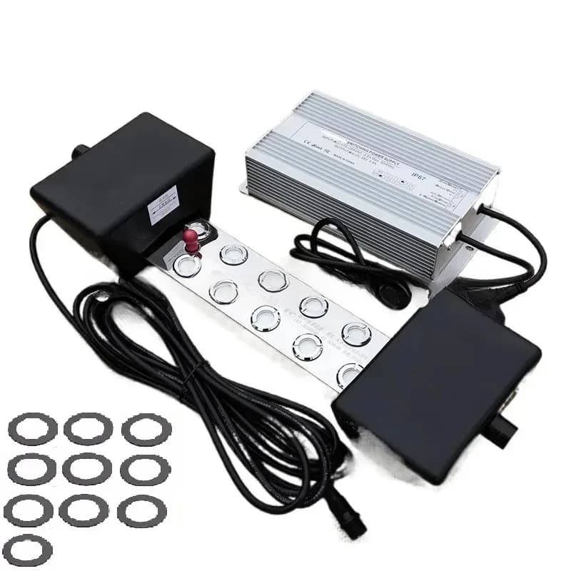 6/8/10/12 Testa DC48V Umidificatore Ad Ultrasuoni Mist Maker Fogger Macchina e 110V 220V Alimentazione Impermeabile Fog Spruzzatore Generatore