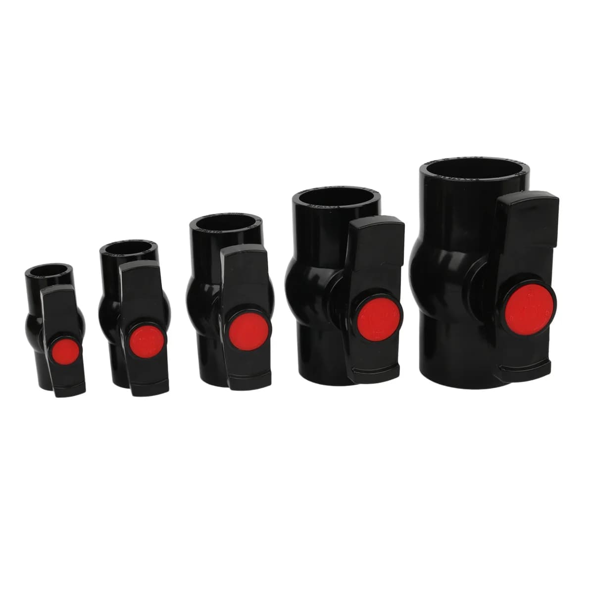 1pc 20/25/32/40/50mm Black PVC Ball Valve for Garden Irrigation Fittings for Water Pipe Valves Aquarium Water Tank Pipe Valve