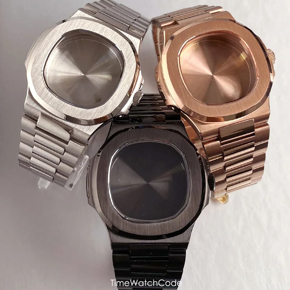 10BAR NH35A Cassa per orologio per orologio automatico da uomo stile Nautilus per NH34 NH36 NH38 NH70 NH71 NH72 4R35/36 Impermeabile 40mm Zaffiro