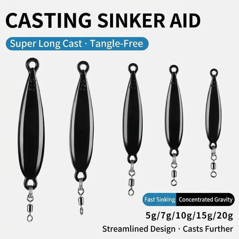 Casting Egg / Casting Float for Long Distance Fishing, Heavy Duty Weighted Assist for Jigs, Flies & Soft Plastics