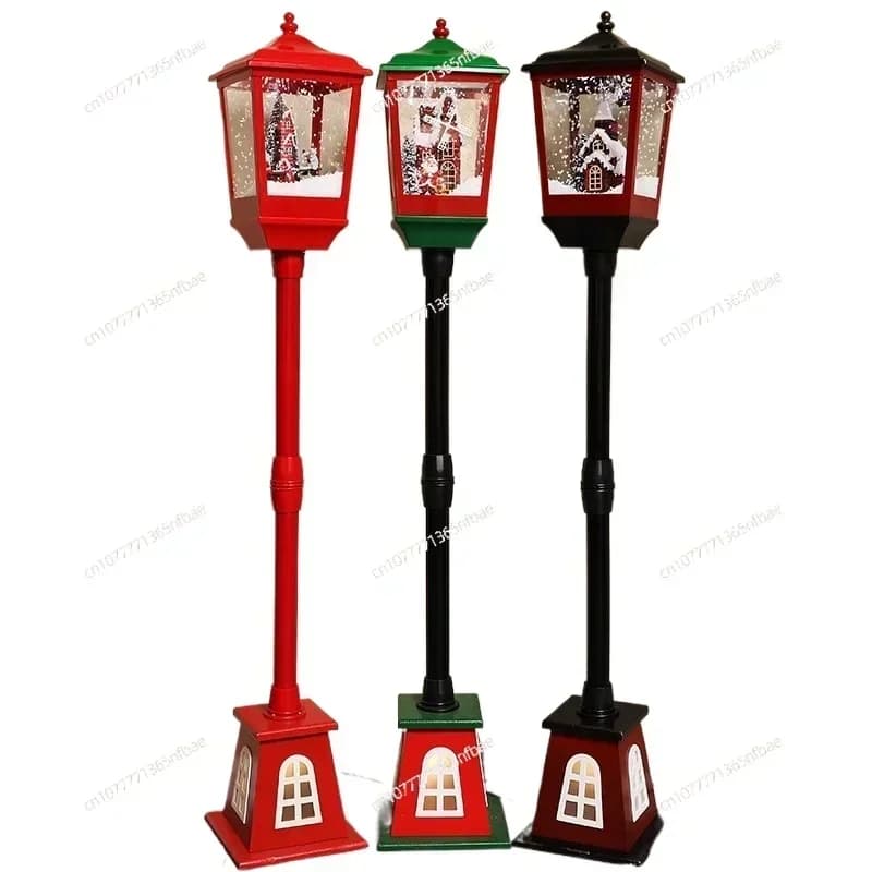 Luce a Pendolo Musicale Effetto Neve, Ornamento Creativo per Finestre di Casa, Luce Stradale, Regalo di Natale, Regalo di Compleanno, Ornamento di Capodanno