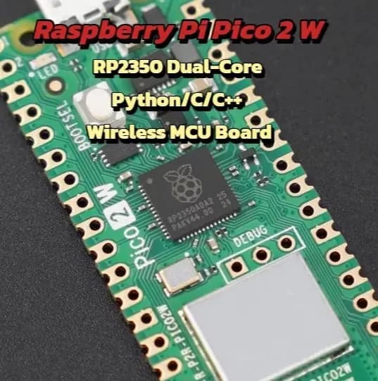 Frambo Pi Pico 2 W | MCU dual-core RP2350 | WiFi and Bluetooth 5.2 | Flash from 4 MB | 26x GPIO | Support MicroPython and C/C+ +