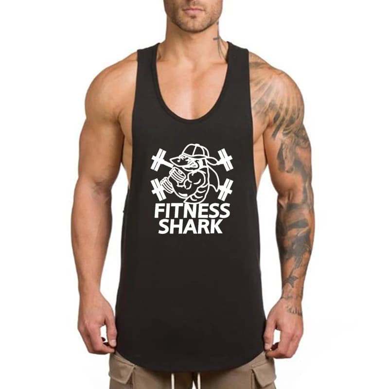 Abbigliamento sportivo fitness casual da uomo palestra bodybuilding canotte senza maniche muscolari corsa magliette estive fresche e traspiranti in cotone