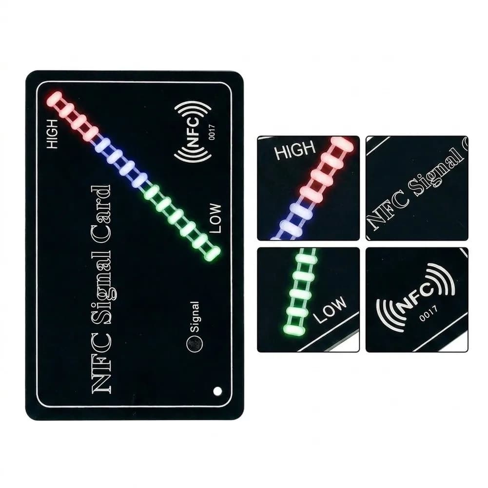 13.56MHz NFC Signal Test Card Battery-Free Induction With Tri-Color LEDs NFC Field Strength Test Card For RFID/NFC Reader Tuning