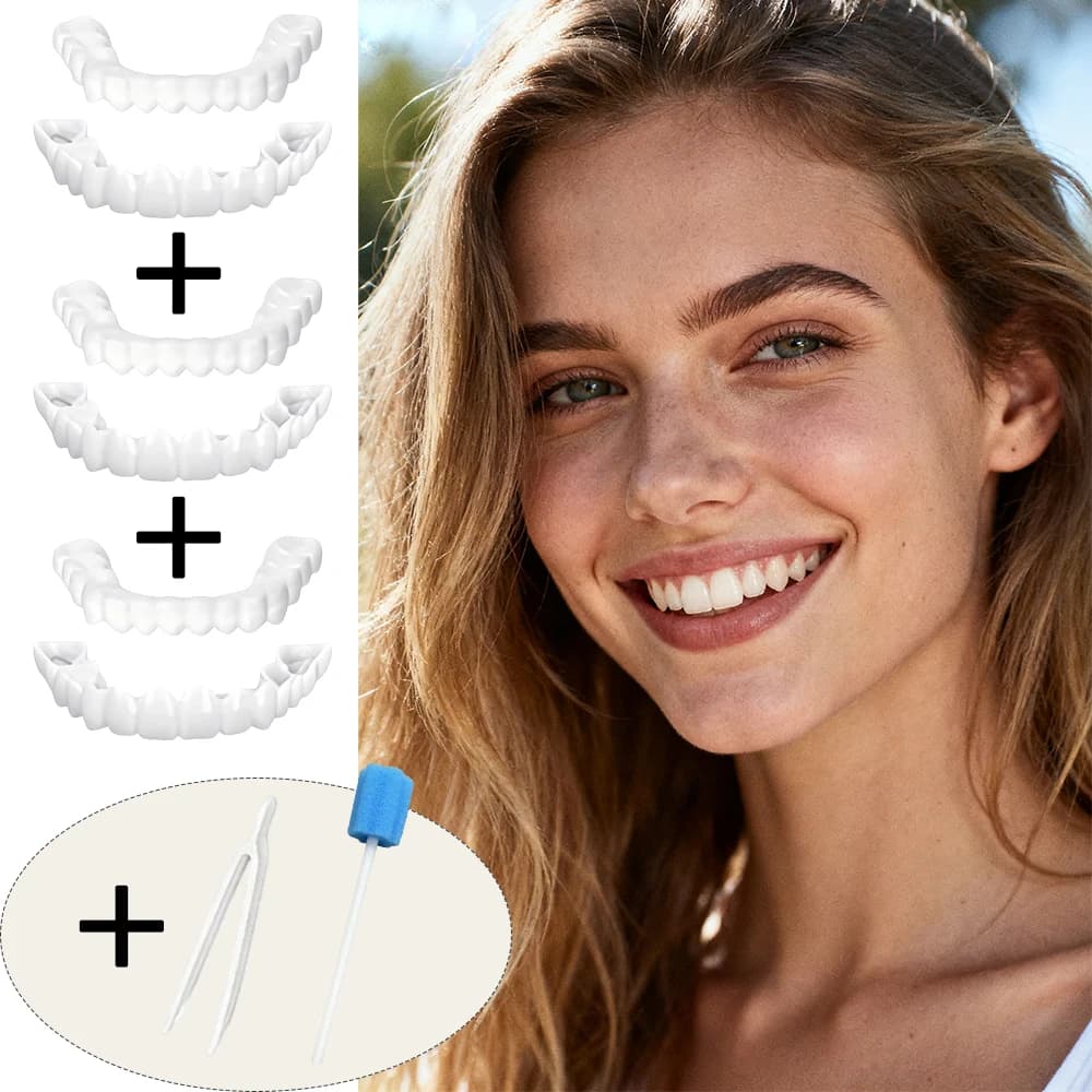New Whitening Teeth Veneers Reusable False Cover Quick Wear One Second Installation for Emergency Use H2931
