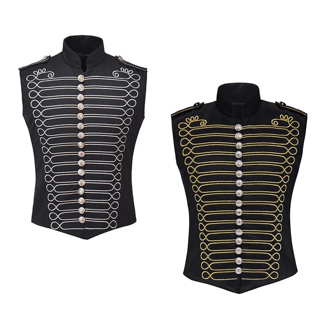Gilet vintage per rock band per adulti My Chemical Romance Cosplay Giacca punk da batterista steampunk gotico da uomo medievale