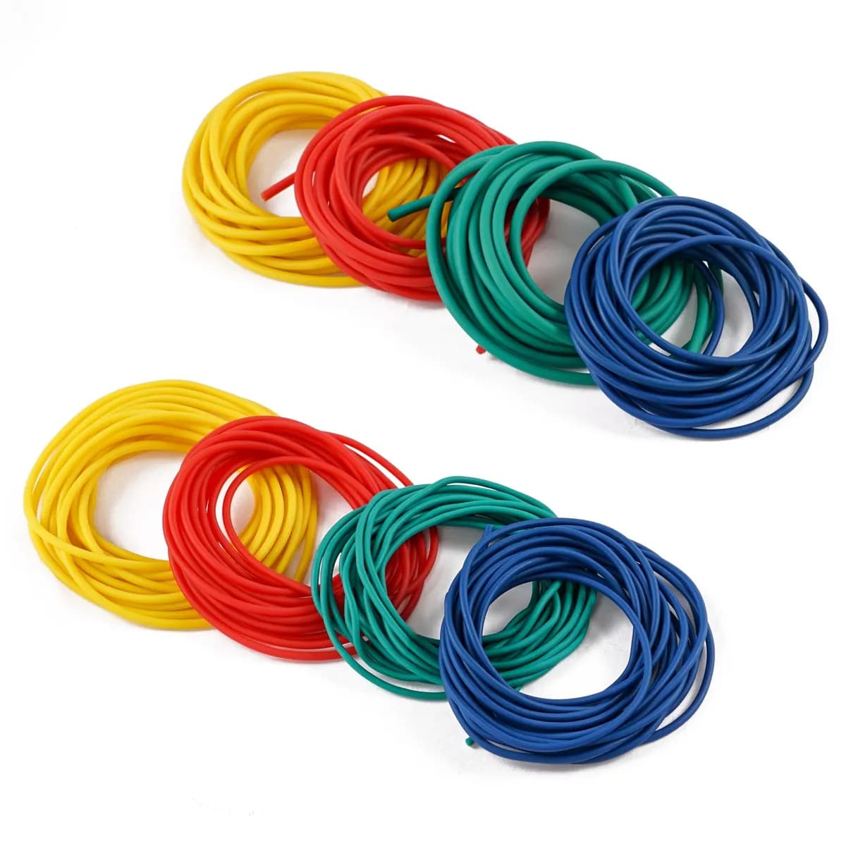 Lenze da Pesca Elastiche a Nucleo Solido 3/6/10m, Tubo in Lattice Giallo/Arancione Singolo, Diametro 1.0-3.0mm, Accessori per Canne da Pesca, Corda di Ritenzione