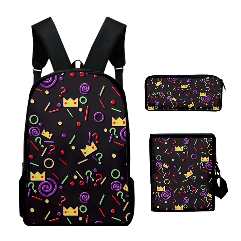 Classic Popular Funny dreamteam 3D Print 3pcs/Set pupil School Bags Laptop Daypack Backpack Inclined shoulder bag Pencil Case