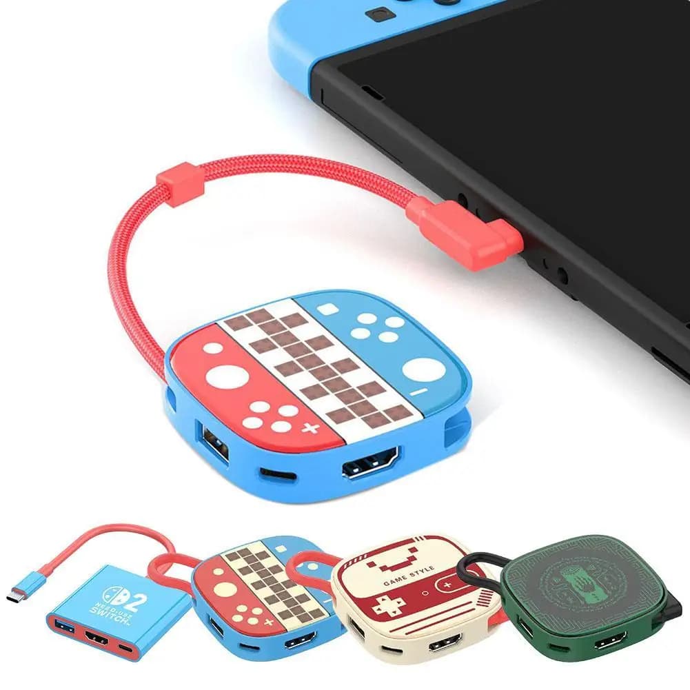 Dock Switch 2 portatile per Nintendo Switch 2 Docking station TV con porta USB 3.0 4K HDMI 2.0 e ricarica PD da USB-C a HDMI