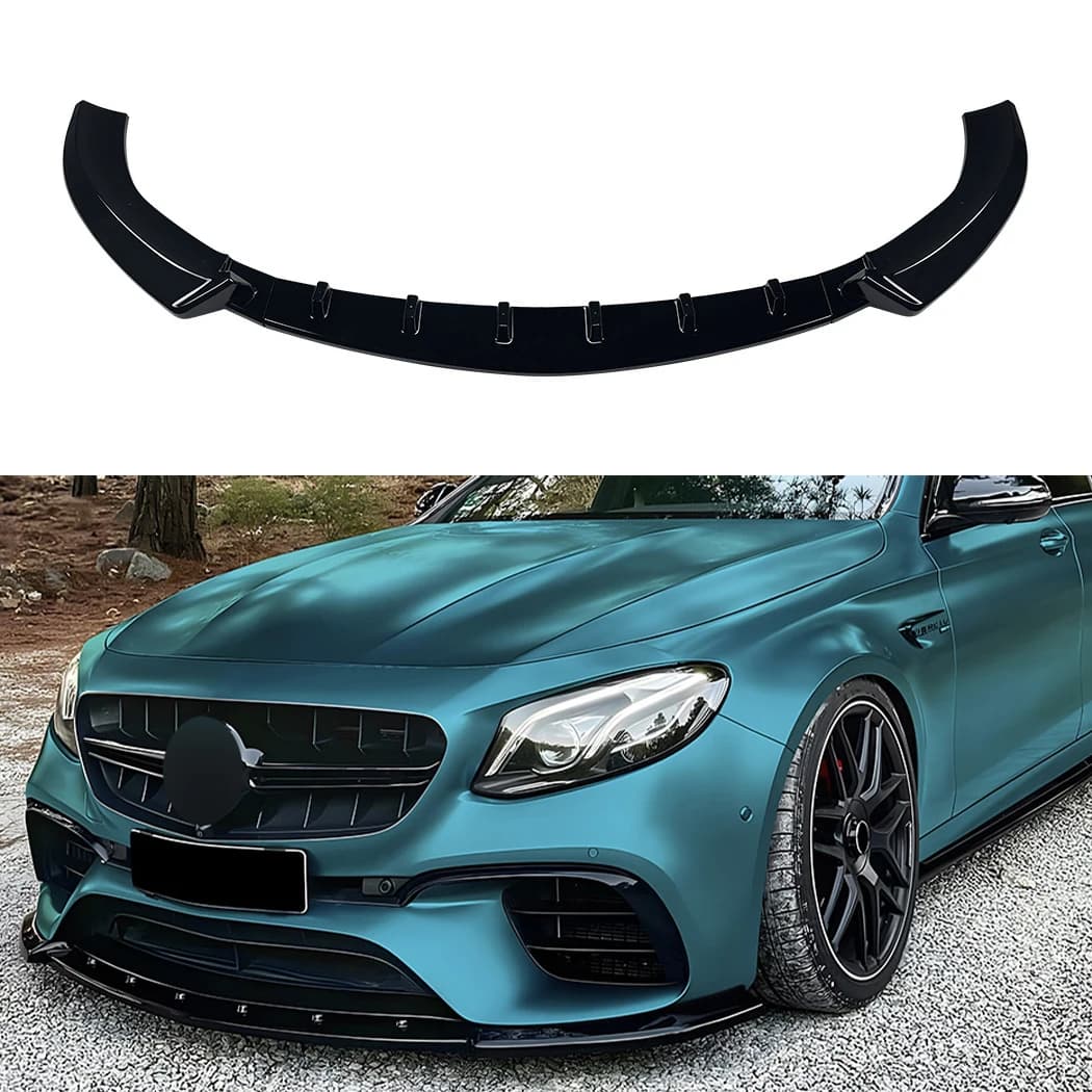 For Mercedes-Benz E-Class W213 E63 AMG 2016-2020 Front Bumper Spoiler Lip BodyKit Diffuser Splitter Tuning Guard Car Accessories