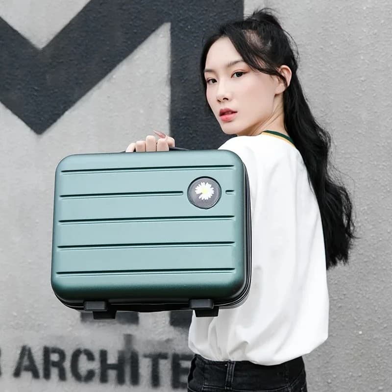 16 Inch Cosmetics Storage Wash Bag Travel Cosmetic Case Portable Case Small Suitcase Large Capacity
