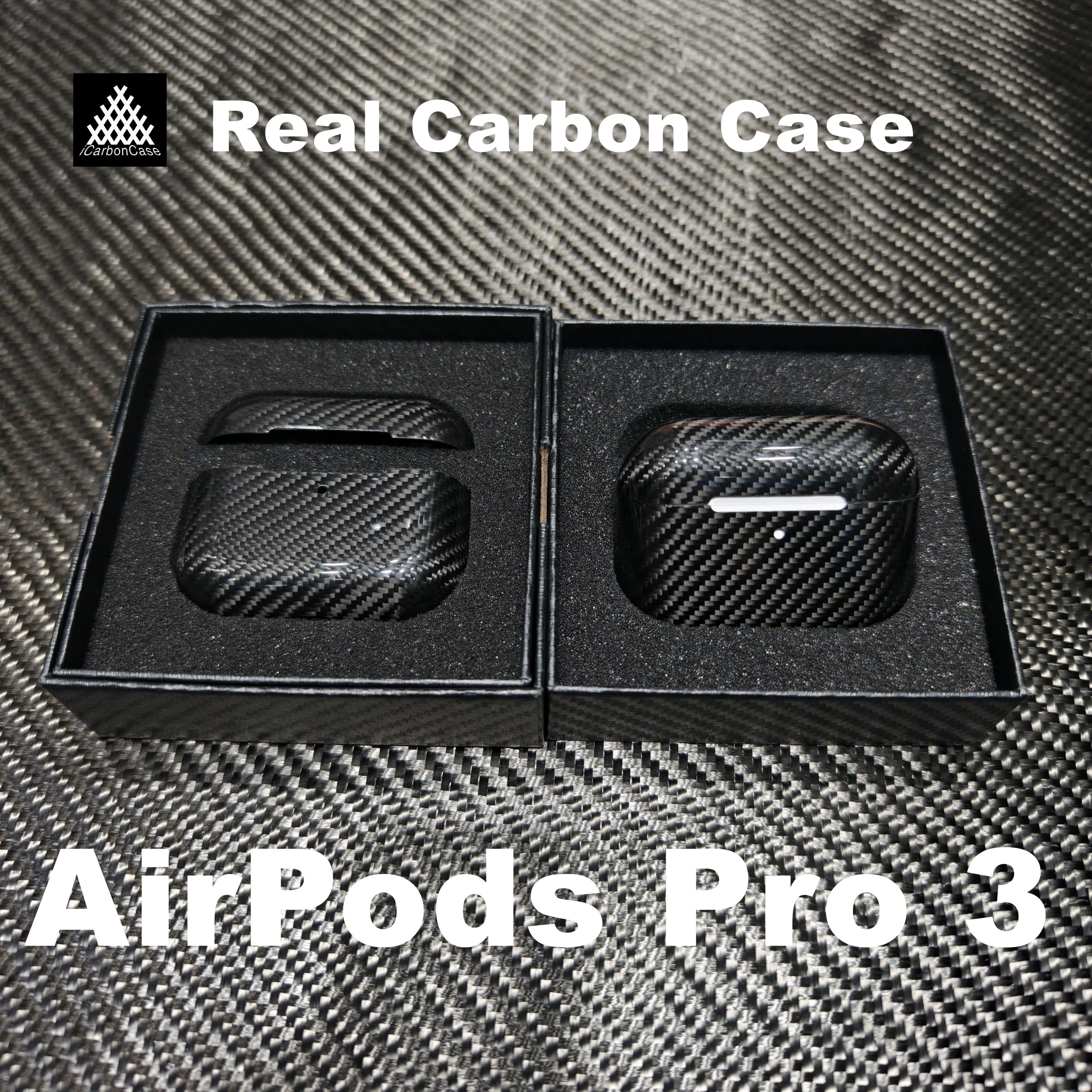 Per Apple AirPods Pro 3 2 1 Generazione AirPods 4 Custodia in vera fibra di carbonio intrecciata Custodia protettiva super leggera per cuffie wireless