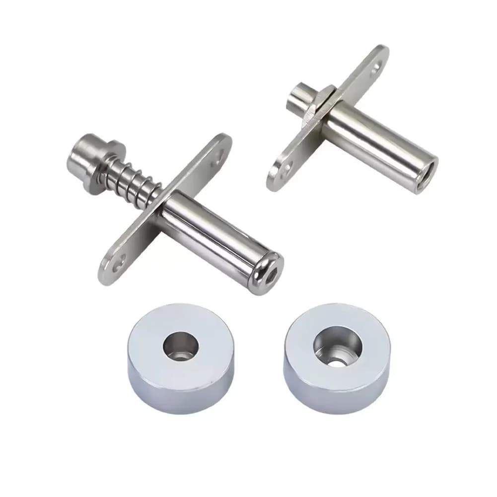 Swivel Pivot Hinge 1 Pair for Room Divider 360 Degree Rotation Metal Construction Concealed Mount 22 mm Thickness Silver