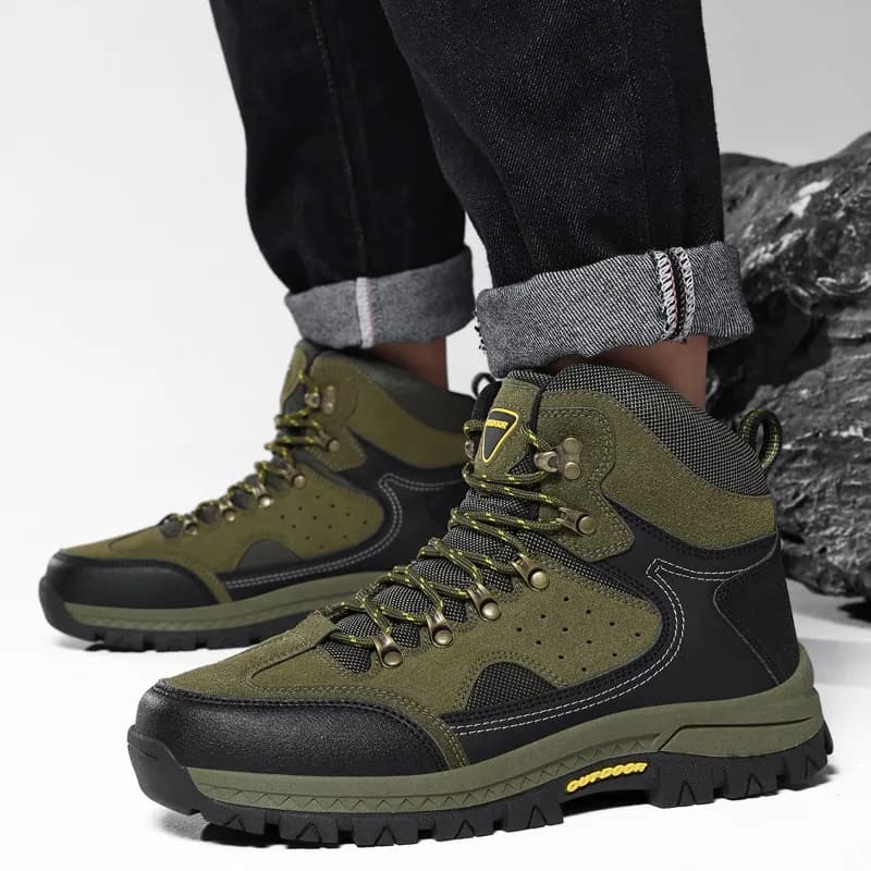 Scarpe da trekking da uomo di marca, impermeabili, antiscivolo, resistenti all'usura, per alpinismo, caccia e escursionismo.