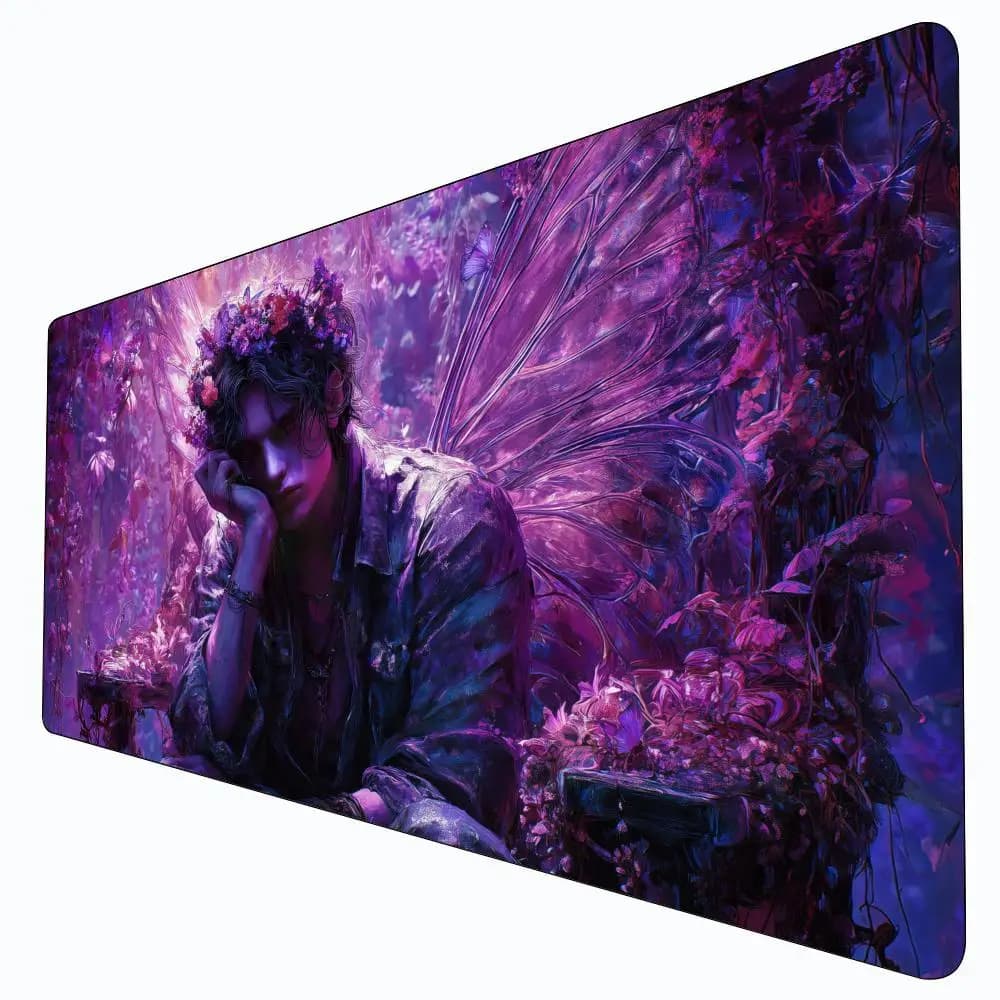Mysterious Lavender Garden MTG Playmat Tappetino da Gioco Magic Card Battle Mat Antiscivolo Durevole 35X60CM Commander Playmat Tappetino da Gioco da Tavolo per TCG