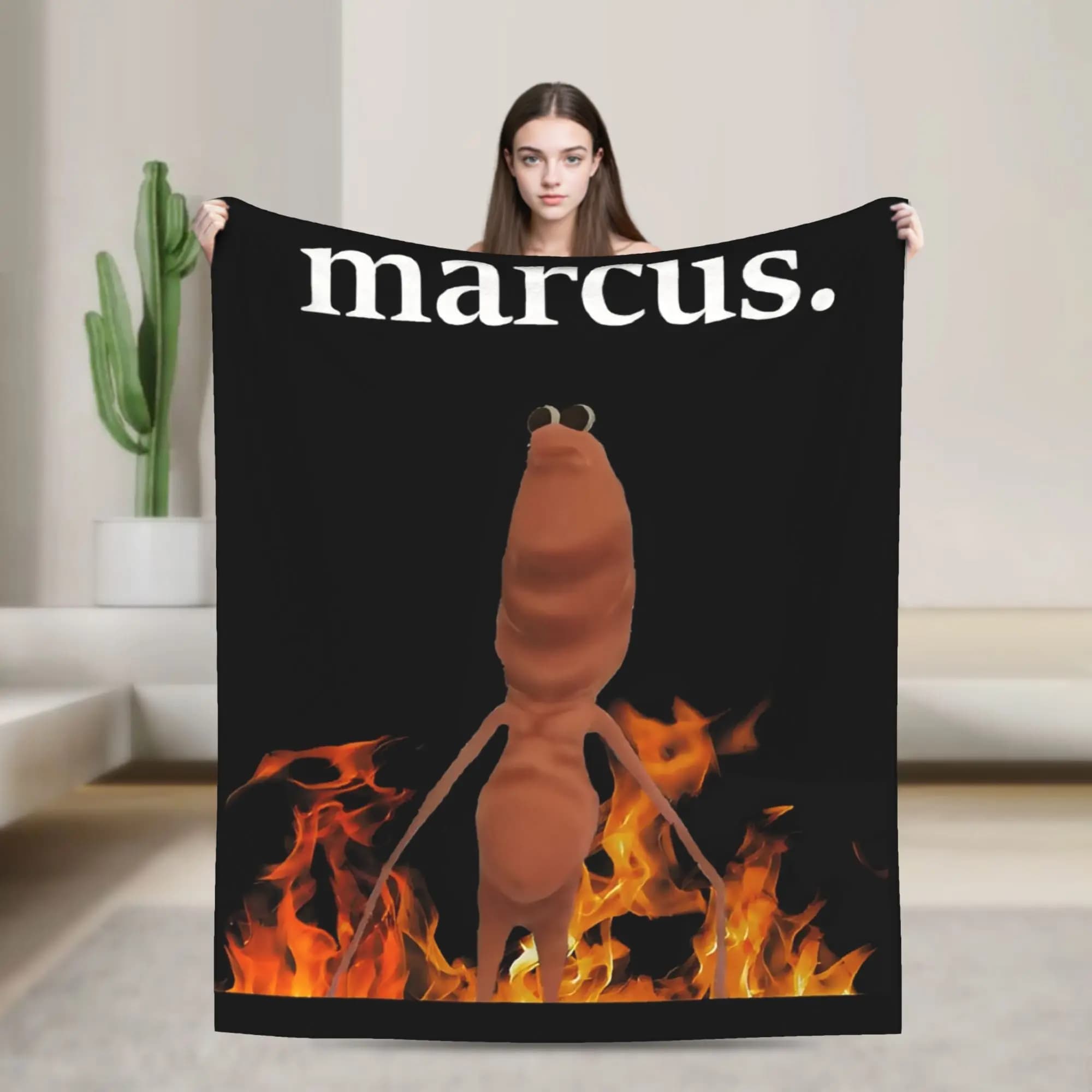 Warm Blanket Airplane Travel Marcus The Worm Meme Throw Blanket Flannel Bedspread For Bedroom Fluffy Sofa Bed Cover
