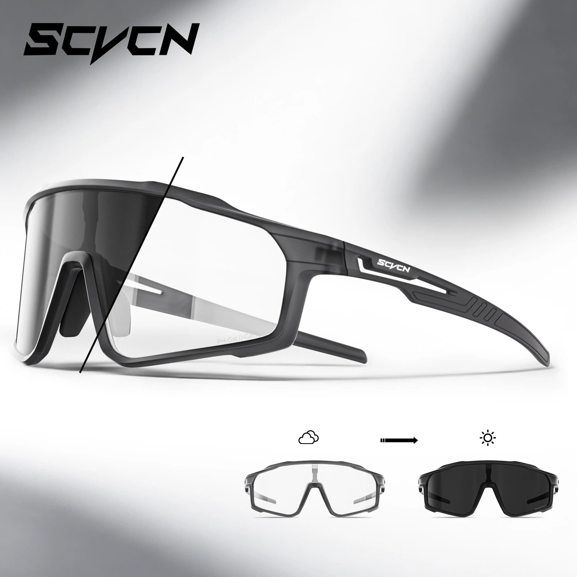 SCVCN Cycling Sunglasses Outdoor Sports Eyewear for Hiking Bicycle Women Camping Travel Gear Camping UV400 Men Cycling Glasses