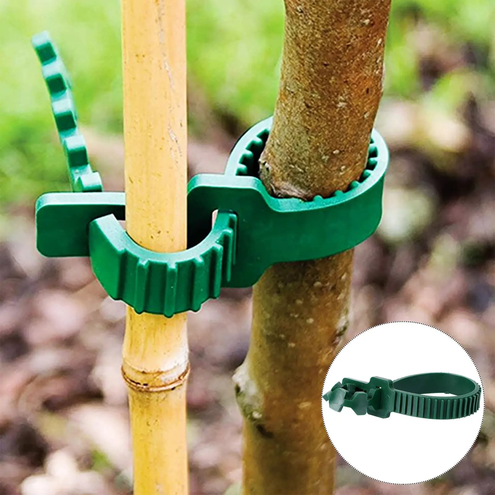 20Pcs Vines Fixed Buckle Reusable PVC Plant Plastic Binding Belt 25Cm Long 1.3cm Wide Garden Bamboo Tree Fixing Cable Plant