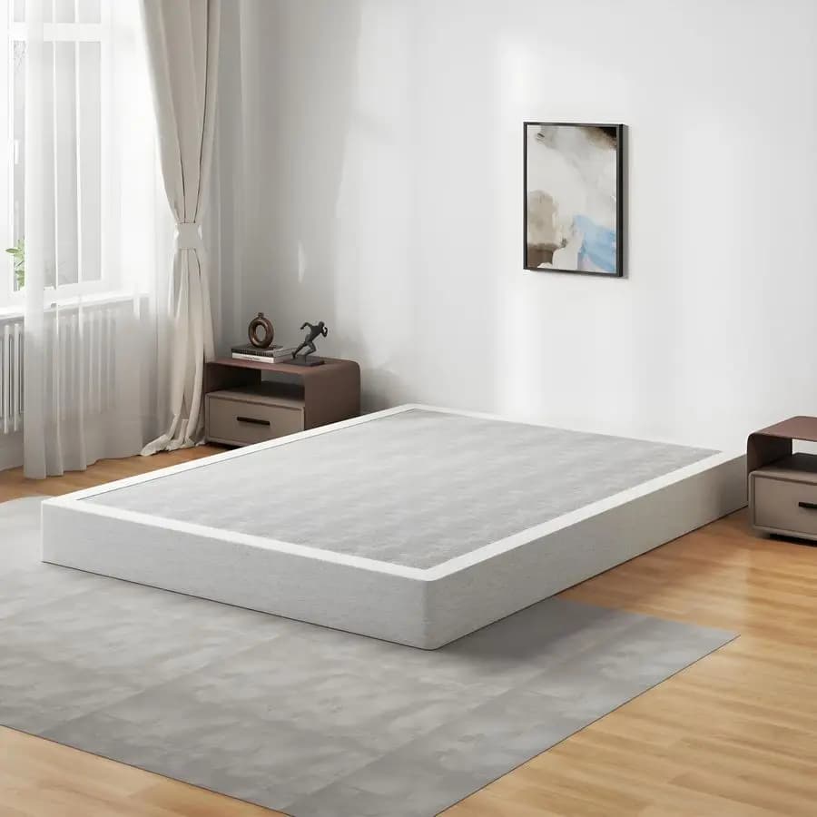Base letto queen size con molle in pollici, base per materasso in metallo con molle per carichi pesanti da 3000 libbre, facile montaggio senza attrezzi, Nois