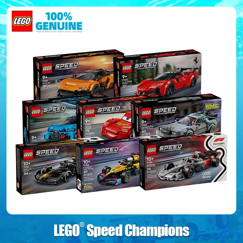 Collezione LEGO Building Blocks Racing Series, giocattoli da assemblare per bambini e ragazzi, decorazione regalo di compleanno