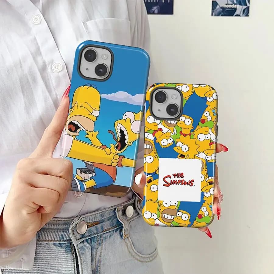 Cover Morbida S-Simpsons per Apple iPhone 17 Pro Max Air 11 16e 12 15 16 Plus XS XR 13 14