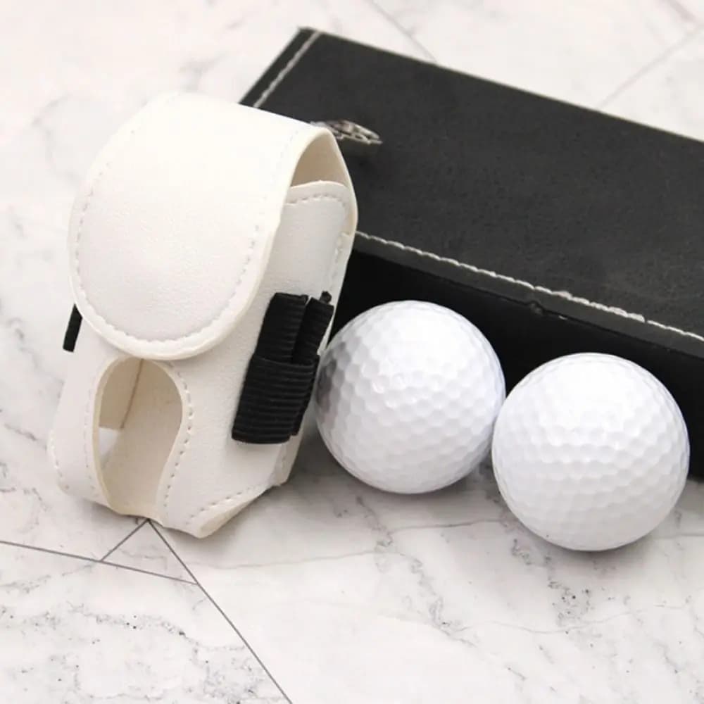Borsa Portatile per Palline da Golf in Pelle PU, Porta Palline da Golf da Appendere in Vita, Leggera e Impermeabile, Mini Borsa per Palline da Golf, Articoli Sportivi