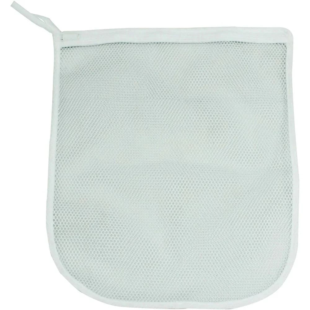 Pack of 12 bags for washing in white mesh with zip closure, delicate socks for lingerie, garments, protection for laundry, soft, durable, non abrasive