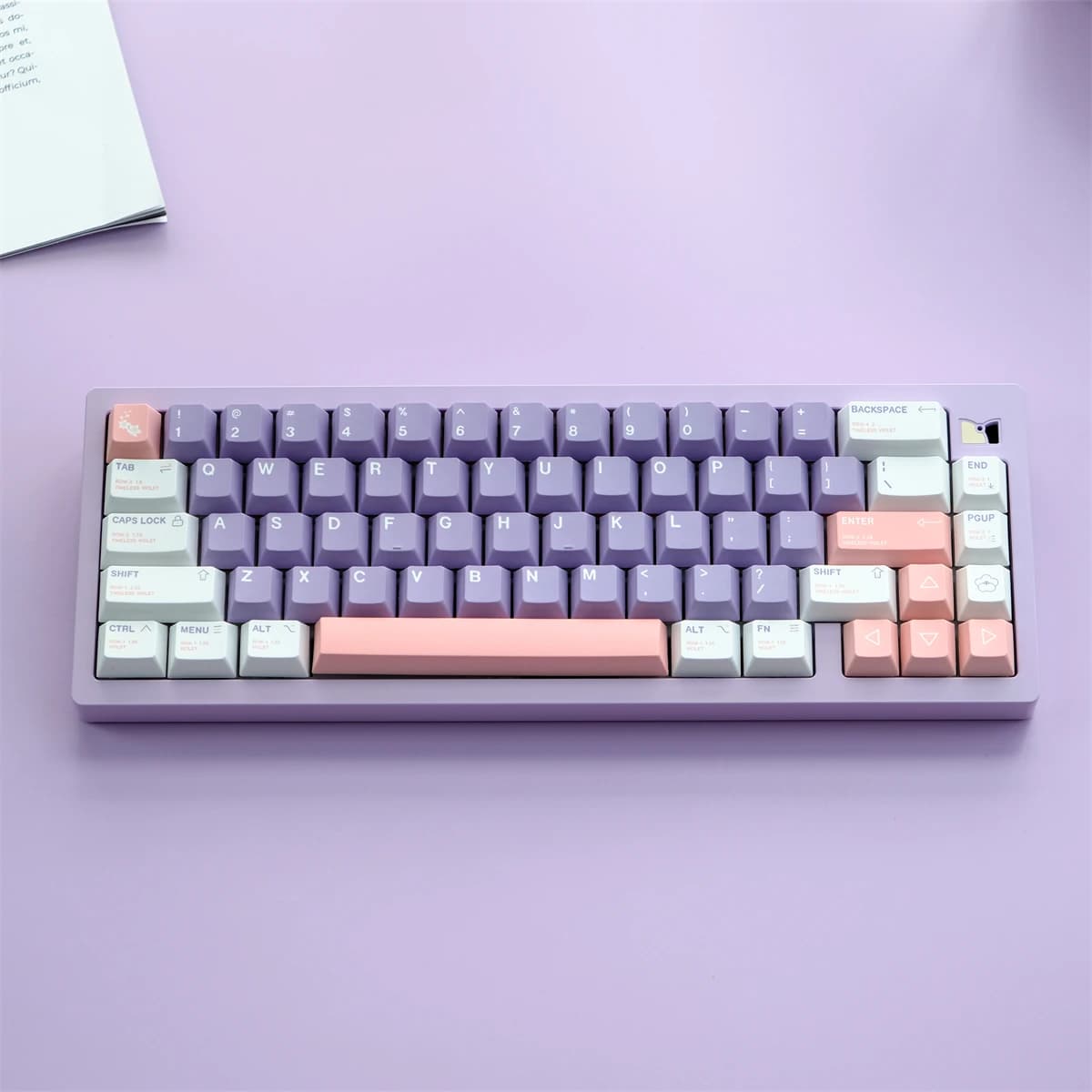 129 tasti GMK Lavender Keycaps Cherry Profile PBT 5-side Dye Sublimation tastiera meccanica Keycap per MX Switch con cambio 1.75U