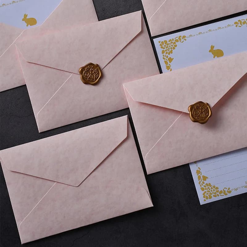 Ins Aesthetic Pink Stationery Kit, Rabbit Print Envelopes, Letter Sheets & Wax Seal for Mother’s Day, Birthday Cards & Love Lett