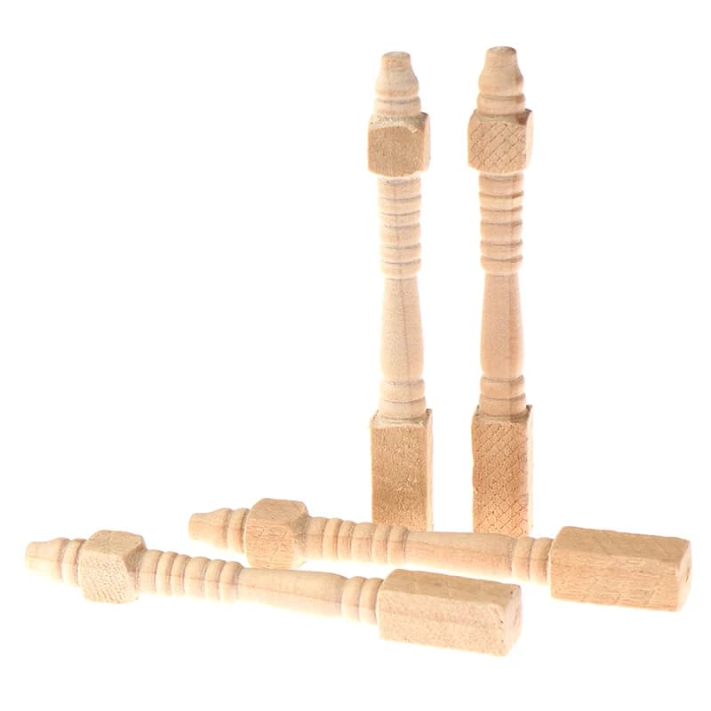 4 pezzi 1:12 casa delle bambole in miniatura sedia in legno gamba del tavolo accessori per mobili fai da te giocattoli