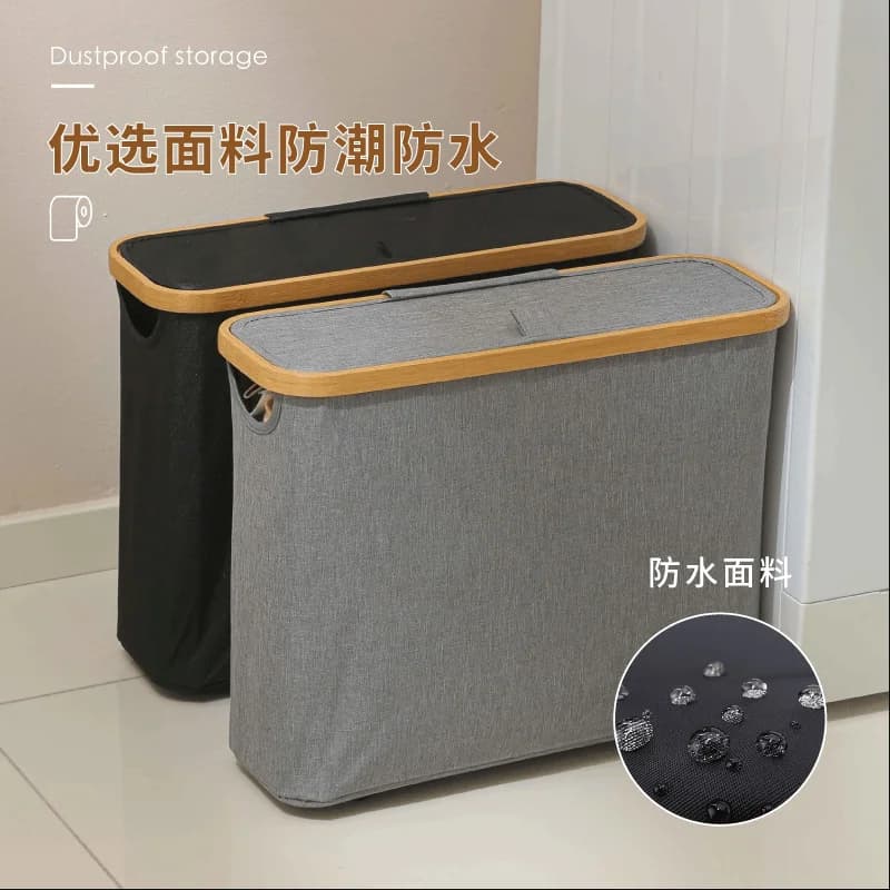 Wall mounted self-adhesive toilet paper box in Oxford fabric with lid Paper towels holder for home organization 1 piece