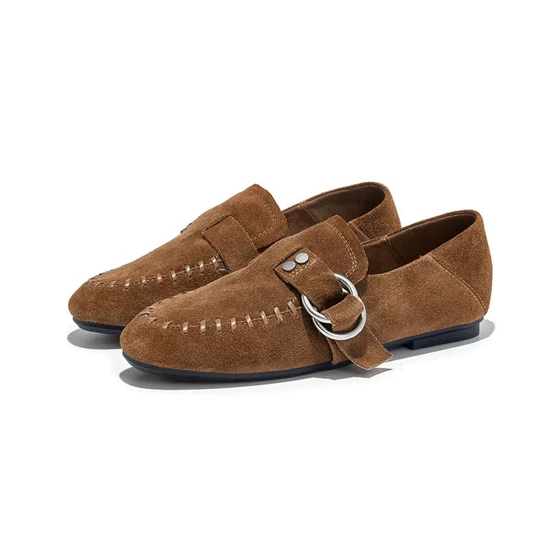 AIYUQI 2026 Nuove Scarpe da Donna in Vera Pelle Antiscivolo, Ballerine di Grande Taglia, Mary Janes Femminili