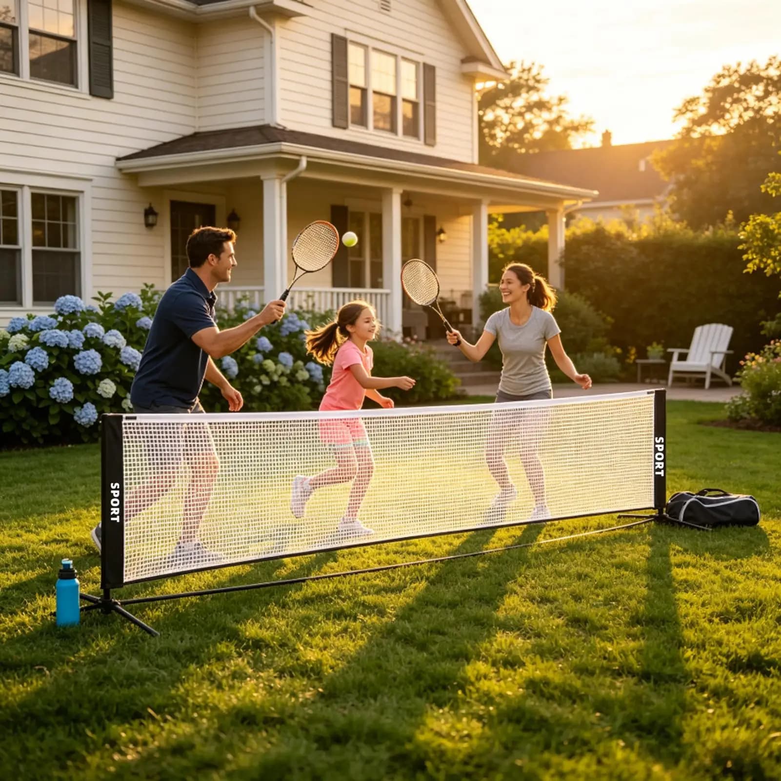 Volleyball Net Height Adjustable Foldable Training Replacement Multi Sport Volleyball Net For Yard Beach Pool Court Gym School