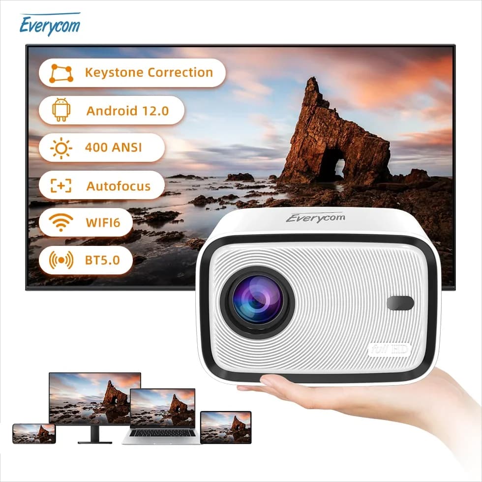Mini proiettore portatile Android 4K Proiettori H5 Pro HD 4k 1080p Home Theater tv Proiettore Android Proiettore video 4K Proiettore