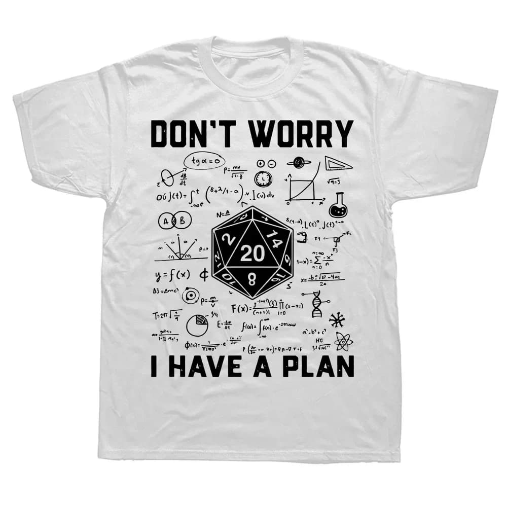 T-shirt Novelty Dungeon Dragon con Grafica Streetwear a Maniche Corte - Ho un Pianificato Pianificato (D20) - T-shirt da Uomo per Giochi di Ruolo D&D