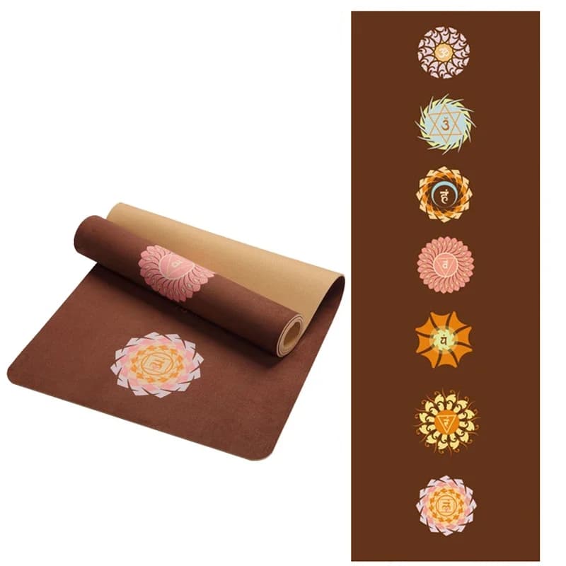 TPE suede yoga mat with 5.5 mm lotus pattern, anti-slip, for slimming exercises, fitness, gymnastics, body building, Esterilla Pilates