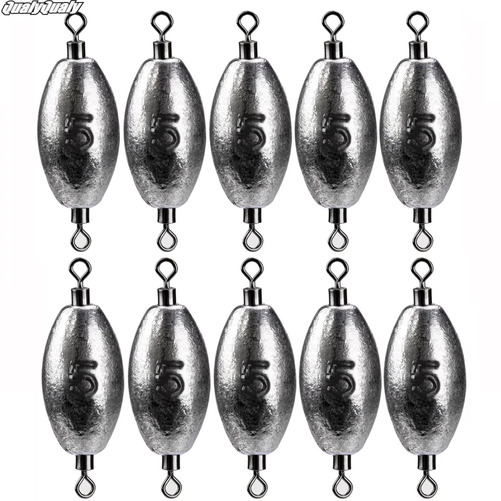 20/10 Pezzi Piombi da Pesca 5g 8g 10g 15g 20g 30g 40g con Girelle a 360° per Pesca in Acqua Dolce