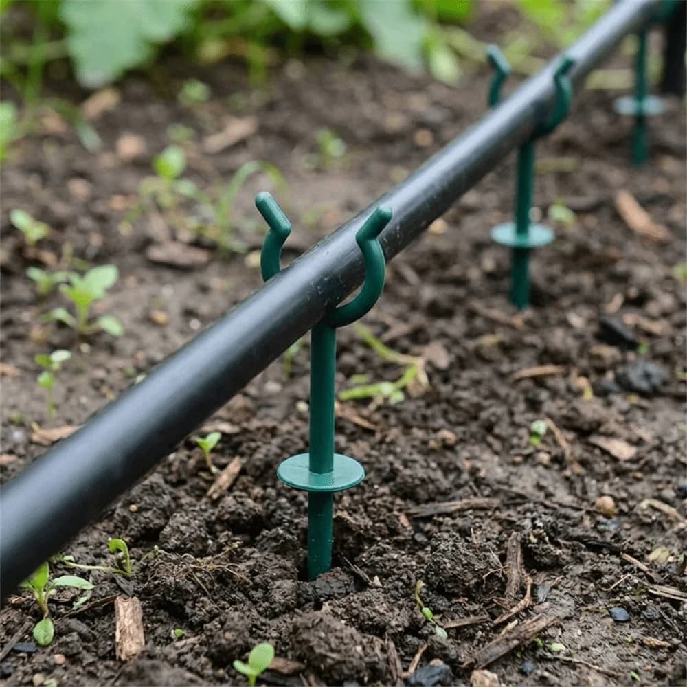 10PCS Plastic Garden Hose Holder Multipurpose Stable Plant Protection Holder Decorative Plant Protection Stakes Edge Barrier