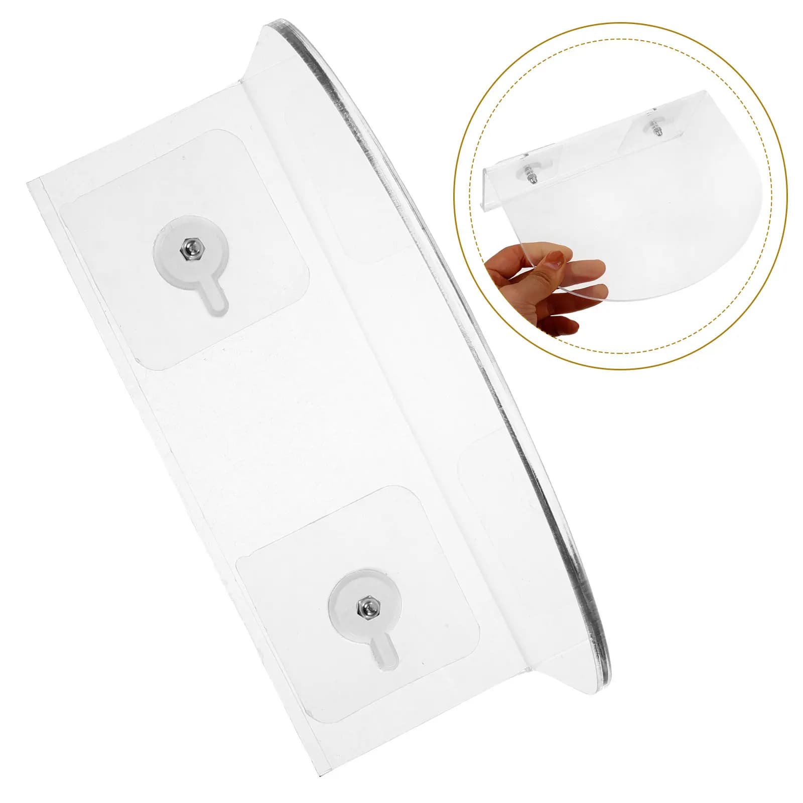 Supporto per Piante in Acrilico Trasparente con Ventosa, Porta Fiori Rimovibile da Parete, Organizzatore per Soggiorno e Cucina