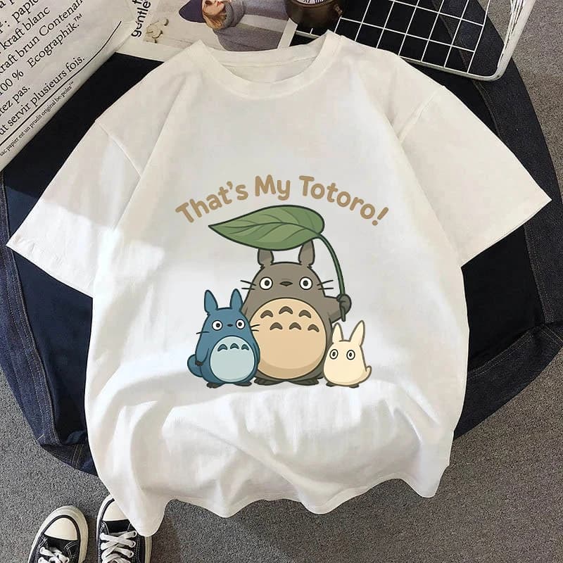 Maglietta My Neighbor Totoro in Cotone, Abbigliamento Casual Anime per Bambini, T-Shirt Y2K Kawaii Streetwear per Bambine, Top a Maniche Corte, Regalo