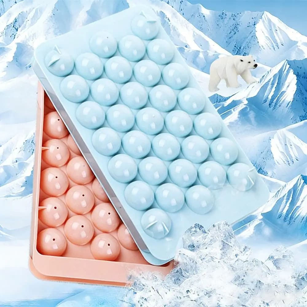 Nuovi Stampi per Cubetti di Ghiaccio Sferici, Vaschette per Ghiaccio Facili da Sformare, Contenitori per Ghiaccio, Utensili per la Produzione di Ghiaccio, Stampi in Silicone per Ghiaccio