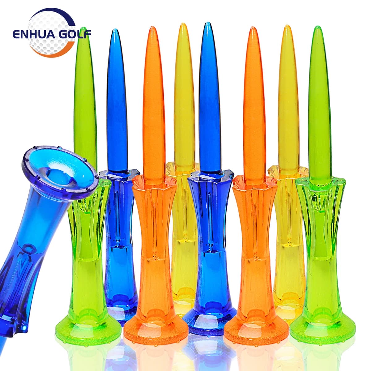 Golf Tees Plastic 3 1/4 Unbreakab, 50pcs 80MM Orange Lignum Golf Tees Castle Ball Golfer Club accessorio sport t-shirt senza attrito