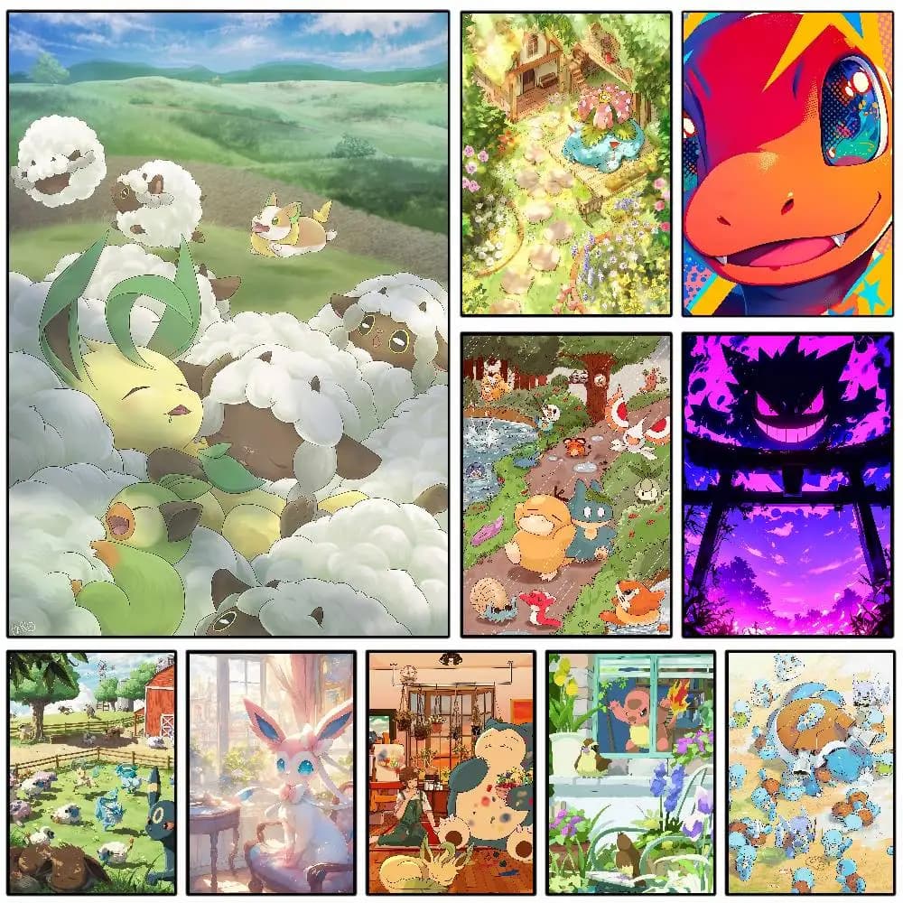 Pokemon Hoenn Region Anime Poster HD Diamond Wall Art Waterproof Print Painting Bedroom Living Room Home Decor Gift Decoration