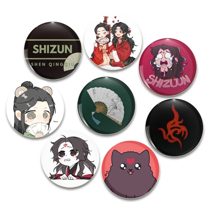 Scum Villain Self Saving System Pin Anime Figure Shen Qingqiu/Luo Binghe Brooch Cosplay Badge Backpack Shoes Jewelry Accessories