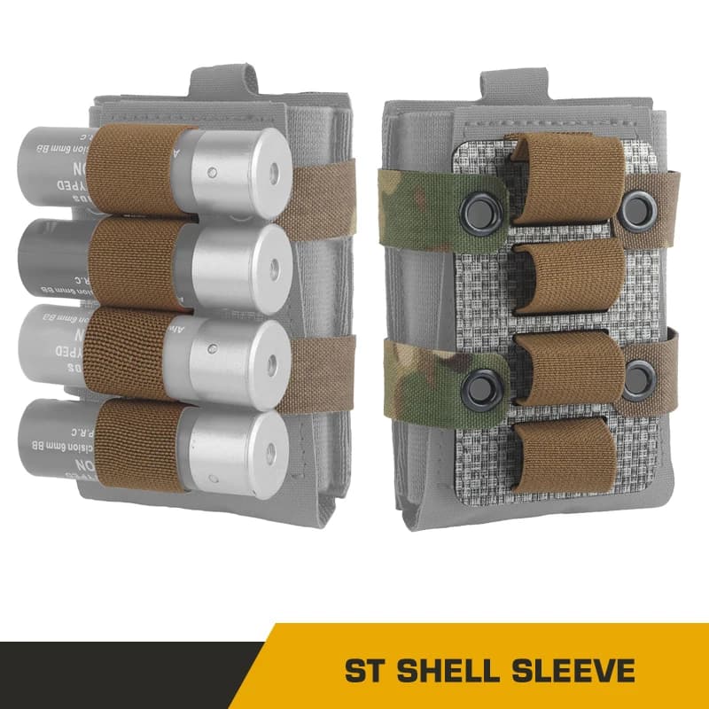 4 Rounds ST Shell Sleeve Storage Card Strip Tactical Shotgun Shell Holder for 5.56/7.62 Magazine Pouch Fixed Case Expansion