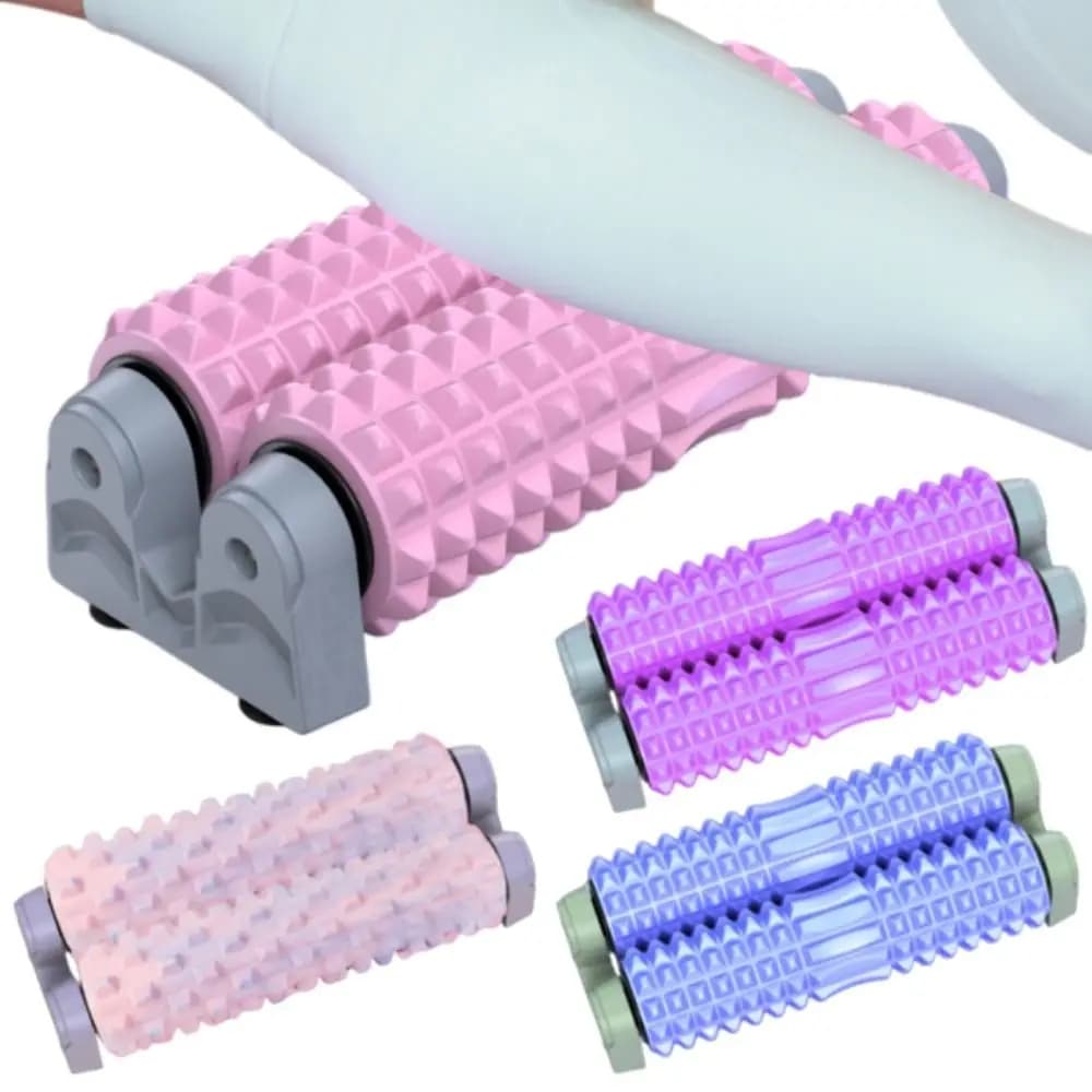 Double Pipe Suction Cup Foam Roller Large Load Bearing Non-Slip EVA Yoga Column with Stand Thickened Muscle Relaxation Roller