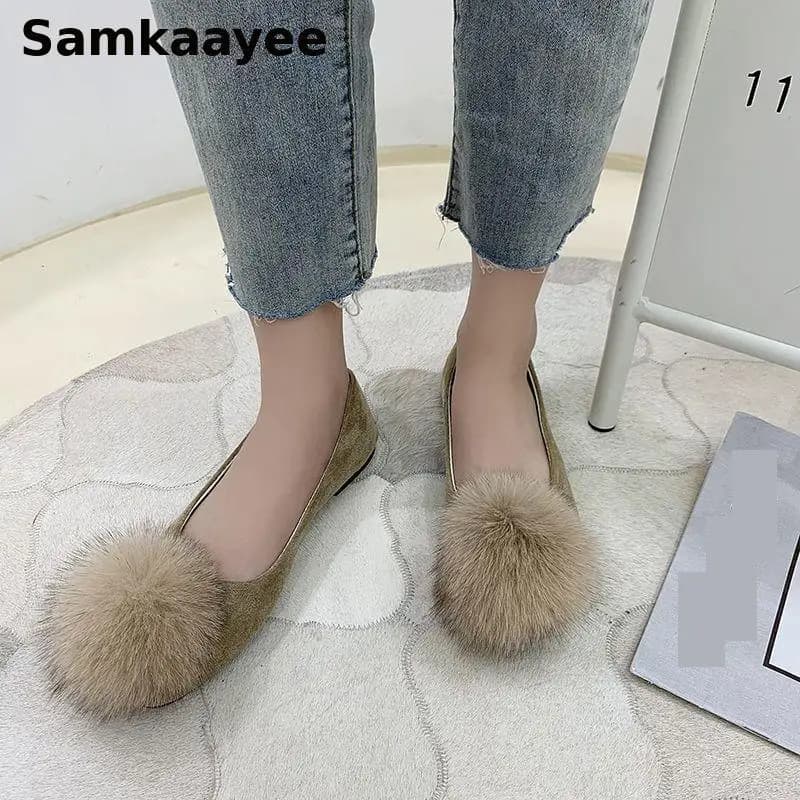 Scarpe Basse da Donna 35-43, Mocassini Primaverili e Autunnali con Dettagli in Fibra, Punta Quadrata, Suola Morbida Antiscivolo, Calzature Slip-on